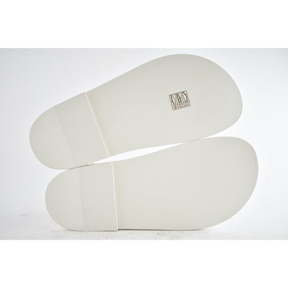 Chanel 22C White Black Graffiti CC Logo Mule Slide Strap Flat Teva Dad Sandal 42 - Picture 12 of 12